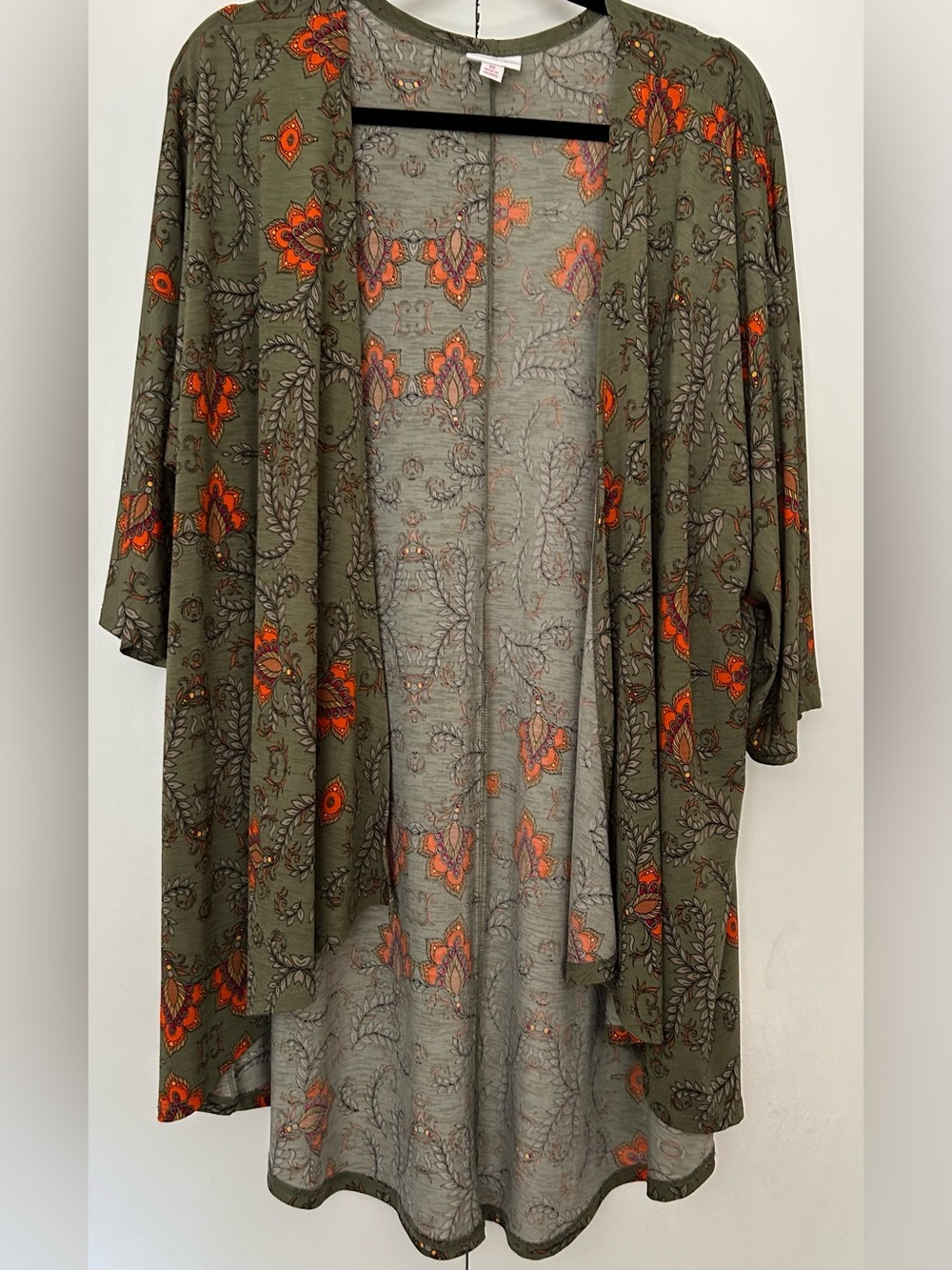 LulaRoe Lindsay Short Kimono 3/4 Sleeve Lightweight Large